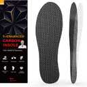 Carbon Fiber Insole 1 Pair Titanium-Enhanced for Recover Quicker of Turf Toe, Foot Fractures, Hallux Rigidus, Limitus, Rigid Shoe Insert for Sports, Hiking, Trekking, Basketball, Running Faster,265mm