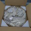 Wood Beaded Chandelier, LED Flush Mount Ceiling Light, Farmhouse Rustic Design, 2 Pack