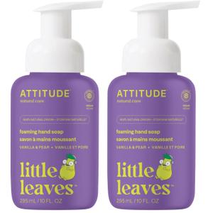ATTITUDE Foaming Hand Soap for Kids, Plant and Mineral-Based Ingredients, Vegan and Cruelty-free Personal Care Products, Vanilla & Pear, 10 Fl Oz (Pack of 3)