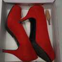 DREAM PAIRS Tiffany Women's Classic Elegant Versatile Low Stiletto Heel Dress Platform Pumps Shoes, Size 8, Red, TIFFANNY