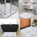 Square Shower Mat 32x32 Inch Non Slip Bath Mat for Inside Shower Loofah Shower Mat for Elderly Soft Textured Foot Massage Pad Bathroom Floor Mat for Wet Area, Without Suction Cups, Quick Drying
