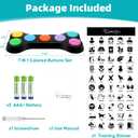 Dog Recordable Training Buttons, Set of 7 Colors, Dog Buttons for Communication, Dog Speech Training Buzzers, Loud Clear Already Recorded Words, Adjustable Volume