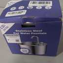 Cat Water Fountain Stainless Steel: 74oz/2.2L Cat Fountain for Drinking - Pet Water Fountain for Cats Inside - Quiet Cats Water Bowl Dispenser - Kitty Drinking Fountains - for Pets& Small Animals