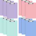 12pcs Plastic Clipboards Colored Clipboards 12.3 x 8.8 Inch Low Profile Clip Boards for Standard A4 Letter Size Portable for Classroom Office Supplies Students Painting Note-Taking Writing Pads