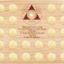 PH PandaHall Pine Wood Coin Display Coin Holder Stand Holds 25 Sobriety Medallions Displays Case Sober Recovery Chips Organizer Boards for Women Men Collectors Medallion Storage Inspirational Gift
