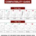 CAROMOP Luxury Faux Leather Seat Covers 2 Front Seat,Easy to Insatll Seat Covers for Cars,Airbag Compatible Fits Most Cars, Vehicles,Sedans,Trucks & SUVs(Black)