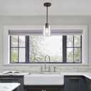 Oil Rubbed Bronze Pendant Lights Kitchen Island - Clear Glass Pendant Light Fixture Multiple Stems Rods 3 Units 12 Inch 3 Units 4 Inch (2 Pack Oil Rubbed Bronze Downrod)
