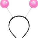 Alien Antenna Headband, Space Martian Costume Hairband for Halloween (Pink)