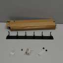 VAEHOLD Wall Hooks for Hanging, Black Coat Rack Wall Mount with 6 Coat Hooks, Towel Hanger, Hat Hooks, Robes Hook in Bathroom, Bedroom, Kitchen, Living Room