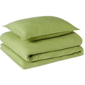 Brushed Microfiber Comforter Set, Extra Soft with Natural Texture, 2-Piece, Twin/Twin XL, Green