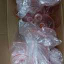 Ciaell 24 Pack Pink Plastic Champagne Flutes - Pink 6 Oz Disposable Champagne Glasses - Square Plastic Toasting Glasses for Party Birthday Anniversary Wedding & Mother's Day