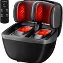 KNQZE 2 in 1 Shiatsu Foot and Calf Massager with Heat, Ottoman Foot Massager for Plantar Fasciitis, Neuropathy, Foot Pain Relief, FSA Eligible HSA Store, Father Day Gift for Men, Up to Men Size 12
