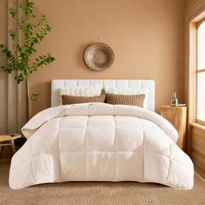 YnM Weighted Blanket King/CA King 40lbs, The Extra Heavy Oversized Weighted Comforter, Warm & Fluffy Throw (Neutral Beige, 40lbs, 104" Lx90 W)