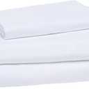 Amazon Basics Ultra-Soft Breathable Wrinkle-Free Microfiber 3-Piece Bed Sheet Set with 14-Inch Deep Pockets, College Dorm-Friendly, Twin XL, Bright White