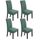 NORTHERN BROTHERS Dining Chair Covers Stretch Chair Slipcovers, 4 Pack Slip Covers for a Dining Chair Removable Washable Parsons Kitchen Chair Covers, Dark Cyan