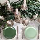 Whaline 40Pcs Sage Green Paper Plates 4 Colors Gradient Green Disposable Plates 9 Inch Solid Color Decorative Round Plate for One Lucky Duck Theme Wedding Birthday Baby Shower Table Decor Party Supply