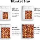 Fried Bacon 3D Funny Realistic Food Ultra-Soft Throw Blanket 80"x60" Travel All Season Bed Sofa Dorm Decor Bedding Bedroom (2 Style)