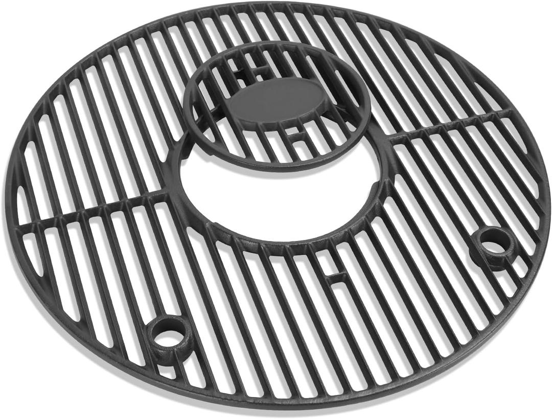 19.5" Round Grill Grate for Akorn Kamado Ceramic Grill Char Griller Akorn 16620 E56720 16820 Parts, Cast Iron Grate for Char-Griller E16620 Pit Boss K24 Louisiana Grills K24 Replacement, Firepit Grate