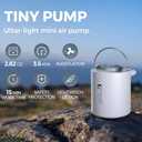 FLEXTAILGEAR Portable Air Pump for Inflatables, 2.82oz Classic Tiny Air Pump, Rechargeable Electric Air Pump to Inflate Deflate for Camping Gear Pool Floats Air Mattress
