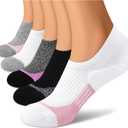 cuangya No Show Socks Womens, Athletic Ankle Socks Cushioned No Slip Running Invisible Socks 5-Pairs Size 5-8