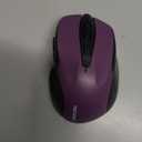 TECKNET Wireless Mouse, 2.4G Ergonomic Optical Mouse, Computer Mouse for Laptop, PC, Computer, Chromebook, Notebook, 6 Buttons, 24 Months Battery Life, 2600 DPI, 5 Adjustment Levels - Purple