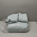 BOURINA Embroidery Quilt Set 3-Piece Oversized King Quilt Set Pre-Washed Microfiber Ultra Soft Lightweight Star Embroidery Bedspread Coverlet Set, Aqua