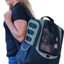 Pet Gear I-GO2 Roller Backpack, Travel Carrier, Car Seat for Cats/Dogs, Mesh Ventilation, Included Tether, Telescoping Handle, Storage Pouch, 2 Models