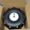 11x4.00-4" Tiller Tire and Wheel, 3/4" Axle Size, 3-1/8" Centered Hub, Compatible with Craftsman & Troy-Bilt Tiller Replacement, 2 Pack-11x4.00-4