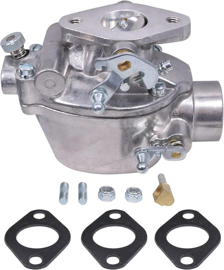 JDMSPEED New Heavy Duty 8N9510C-HD Marvel Schebler Carburetor with Gasket and Bolts Replacement For Ford Tractor 2N 8N 9N 1939-1952 TSX33 TSX241A TSX241B TSX241C Replaces B3NN9510A 8N9510C 9N9510A