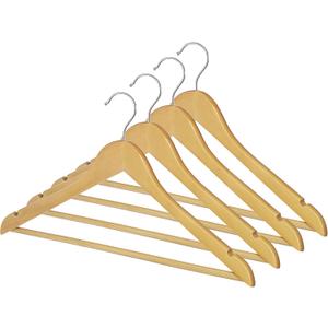 Whitmor GRADE A Natural Wood Suit Hangers (Set of 4)
