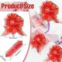 20 Pieces Pull Bow Gift Wrapping Pull Bow Ribbon Pull Bows for Birthday Christmas Wedding Baskets Valentine's Day Gift Boxes Bows(Red)
