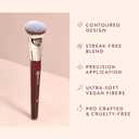 BK BEAUTY 115 MEDIUM CONTOURED FOUNDATION BRUSH Contoured Foundation Brush for Liquid Makeup - Foundation Makeup Brushes - Face Brush For Liquid Or Cream Foundation