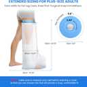 Waterpoof Extra Wide Full Leg Cast Cover for Shower after Surgey with Non-Slip Bottom, Extra Large Cast Protector for Leg knee Surgeries, Large Cast, Knee Immobilizer/Brace, Surgeries Boots, Reusable