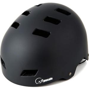 Bike Skateboard Helmet, Adjustable and Multi-Sport for Skate Scooter, 3 Sizes for Adult Youth Kids Toddler Black
