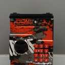 ATM Piggy Bank for Boys Girls, Vcertcpl Mini ATM Coin Bank Money Saving Box with Password, Kids Safe Money Jar for Adults with Auto Grab Bill Slot, Great Gift Toy Bank for Kids (Large, Black)