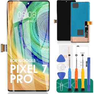 OLED for Google Pixel 7 Pro 5G Screen Replacement for Google Pixel 7 Pro GP4BC GE2AE LCD Display for Google Pixel 7 Pro Digitizer Touch Screen Assembly Repair Kits (Without Frame)