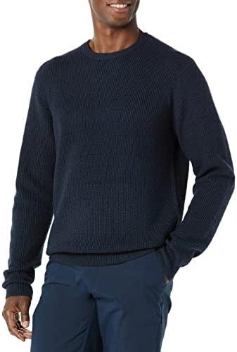 Amazon Essentials Men's Long-Sleeve Soft Touch Waffle Stitch Crewneck Sweater M
