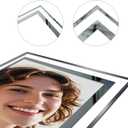 4 Pack Picture Frames 8x10 Clear with Silver Trim, Frames for 8 x 10 Photos School Pictures, Wall and Tabletop Display Frame Set