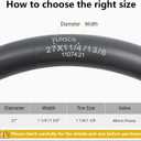 2-Pcs 27" Heavy Duty Bike Tubes 27x1 1/4-1 3/8 FV48MM Presta Valve 28/35-630 Inner Tube 27" Bicycle Tubes Compatible with 27x1 27 x 1.25 27 x 1-1/4 27x1-1 3/8 Bike Tire Tubes