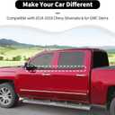Polished Stainless Steel Chrome Window Sill Trims Compatible with 2014-2018 Chevy Silverado & for GMC Sierra Black Outer Window Sills Trims Accessories Exterior 4ps