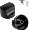 2-Pack Grill Control Knobs for Charbroil Replacement Parts, Grill Knob Replacement Parts for Charbroil Performance Series 2-6 Burner Grill Replacement Accessories