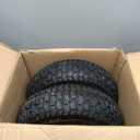 (2-Pack) 16x6.50-8 Pneumatic Tires on Rim - Universal Fit Lawn Mower and Yard Tractor Wheels - With Chevron Turf Treads - 3" Centered Hub and 3/4" Bushings - 396 lbs Max Weight Capacity