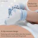 CozyWay Baby & Toddler Socks with Grippers Non Slip Ankle Grip Socks For Boys and Girls - Comfy Soft Cotton - 6 Pack (3-5T, Blue White Black)