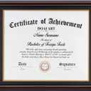 DOAI ART Diploma Frame 14 x 17 with Mat Solid Wood Display Document/Certificate 16x20 without Mat and Picture 17x14 with Black Over Gold Mat | Wall Hangers,New Zealand Cypress,HD Glass,Mahogany