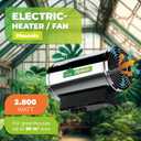 Bio Green PHX 2.8/US Phoenix Greenhouse Heater 220-240V - 9553 BTU Stainless Steel Electric Heating and Cooling System for Greenhouse, Shed, Garage Corded Garage Heater with Frost Detection