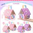 48 Pcs Unicorn Party Favor Boxes Cute Rainbow Adopt a Unicorn Theme Candy Goodies Gift Bag for Girls Birthday Party Decorations Supplies, 4.7 x 4 x 5.3 Inch