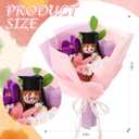 Zeyune 2026 Graduation Crochet Flower Bouquet Knitted Grad Doll Artificial Preserved Flowers Gift for Teacher's Day Home Decor Graduation Gift