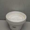 10 Inch Plastic-Flower-Pot-for-Indoor-Plants, 4 Pack Large Outdoor Planter Pot with Drainage Holes & Saucers, Resin Decorative Garden Pots Planters (White)