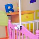 Crib Canopy Holder Universal Metal Adjustable Clip-On Stand Bracket for Crib Cot Bed Mosquito Net(White, Stand only)