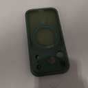 CANSHN 360 Spin Magnetic Stand for iPhone 17 Pro Case with Camera Control [Full Camera Protection] [Compatible with Magsafe] Translucent Matte Shockproof Protective Phone Cover 6.3" - Deep Green